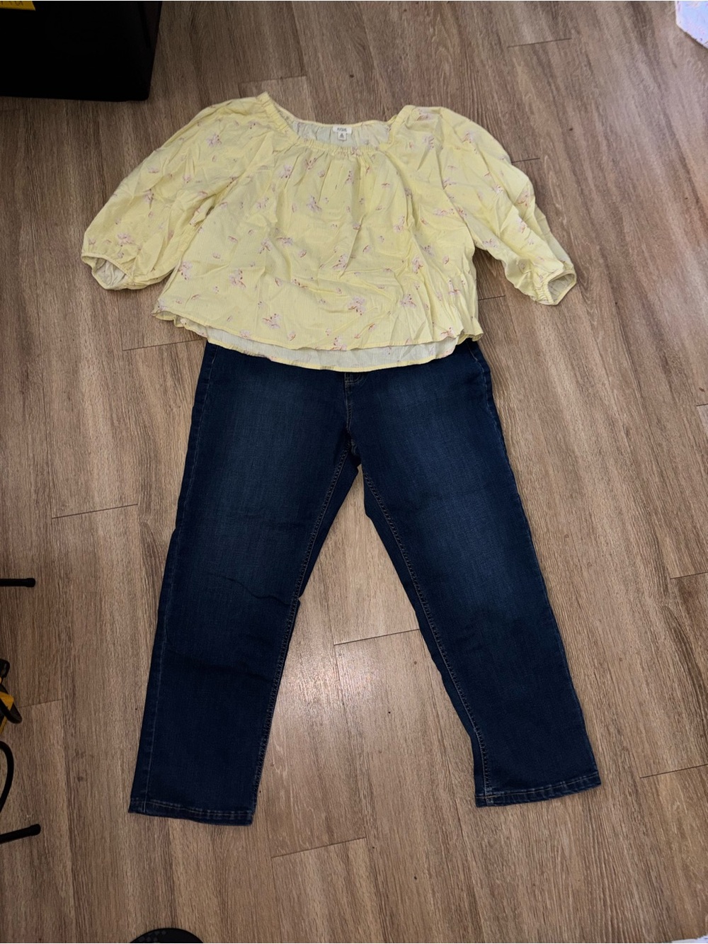 Plus Size Outfit Bundle 2X 20W ANA Floral Top Giuliana Jeans A77